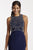 Cachet - Sequined Long Dress 56872 in Blue and Silver