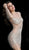 Jovani - 56890 Bead Embellished Long Sleeves Cocktail Dress In Neutral