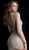 Jovani - 56890 Bead Embellished Long Sleeves Cocktail Dress In Neutral