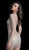 Jovani - 56890 Bead Embellished Long Sleeves Cocktail Dress In Neutral