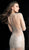 Jovani - 56890 Bead Embellished Long Sleeves Cocktail Dress In Neutral