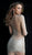 Jovani - 56890 Bead Embellished Long Sleeves Cocktail Dress In Neutral