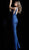 Jovani - 56892 Sleeveless Deep V-neck Stretch Glitter Jumpsuit In Blue
