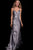 56897 Plunging V-Neck Sequin Prom Dress