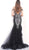 Jovani - 56898 Beaded Off-Shoulder Trumpet Dress In Black and Multi-Color