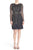 Adrianna Papell - Sequined Jewel Neck Dress 41918180 in Blue