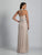 Dave & Johnny - A5692W Bead Embellished Sheer Jewel Gown in Neutral