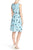 Adrianna Papell - 12260180 Sleeveless Floral Print Chiffon Dress in Blue and Black