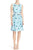 Adrianna Papell - 12260180 Sleeveless Floral Print Chiffon Dress in Blue and Black