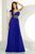 MNM Couture - 5699 One Shoulder Draped Long Gown In Blue