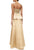 Sue Wong - Ornate Peplum Satin Gown W5206 in Gold
