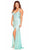 Primavera Couture - 9873 Stunning Sequin Studded Sheath Gown in Green
