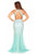 Primavera Couture - 9873 Stunning Sequin Studded Sheath Gown in Green
