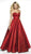 Blush by Alexia Designs - 5705 Strapless Sweetheart Ballgown In Red