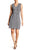 Adrianna Papell - AP1D100318 Diamond Pattern Knit Dress in Black and White