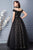 Alyce Paris - 5707 Beaded Lace High Neck Ballgown In Black and Neutral