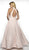 Blush by Alexia Designs - 5709 High Halter Ballgown With Open Back In Pink