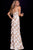 57125 Gilded V Neck Sequins Fitted Prom Dress