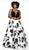 Blush Too by Alexia - 5714W Plunging V-Neck Floral Ballgown In White and Black