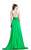 Johnathan Kayne - 500 Embellished Cummerbund Waist Gown in Green