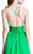 Johnathan Kayne - 500 Embellished Cummerbund Waist Gown in Green