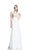 Johnathan Kayne - 500 Embellished Cummerbund Waist Gown in White