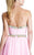 Johnathan Kayne - 502 Strapless Gilded Plunging Gown in Pink and Gold