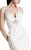Johnathan Kayne - 509 Bedazzled V-neck Sheath Dress in White and Neutral