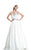 Johnathan Kayne - 511 Strapless Bejeweled Satin Gown in White