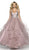 Blush by Alexia Designs - 5719 Beaded Plunging V-neck Tulle Ballgown In Purple