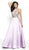 Blush by Alexia Designs - 5720 Crystal Beaded Halter Mikado Ballgown In Purple