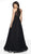 Blush by Alexia Designs - 5721 Beaded Illusion Jewel Dress In Black