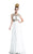 Johnathan Kayne - 596 Jeweled Illusion A-Line Gown in White