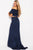 57258 Two-Piece Ruffled Off-Shoulder Gown