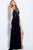 57270 Embellished Plunging Neck Sheath Gown