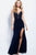 57270 Embellished Plunging Neck Sheath Gown