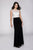 Cachet - Beaded Sleeveless Long Dress 757364 in Black and White