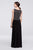 Cachet - Sleeveless Embellished Long Dress 57364 in Black and Silver