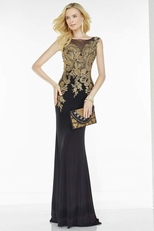 Alyce Paris Black Label - 5737 Dress In Black Gold