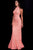 57400 High Halter Jeweled Lace Gown