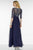 Alyce Paris - 5742 Embellished Illusion Bateau Chiffon Dress In Blue