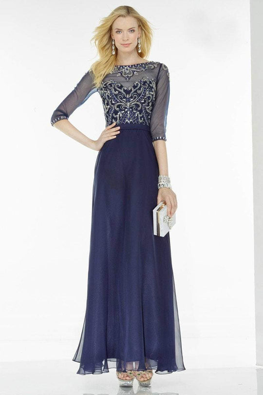Alyce Paris Black Label - 5742 Dress in Navy Silver