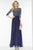 Alyce Paris - 5742 Embellished Illusion Bateau Chiffon Dress In Blue