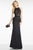 Alyce Paris - 5752 Beaded Lace Illusion Halter Sheath Dress In Black and Neutral