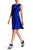 Adrianna Papell - Jewel Neckline Viscose Short Dress 15247110 in Blue
