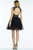 Alyce Paris Black Label - 5757 Short Dress In Black Nude