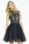 Alyce Paris Black Label - 5757 Short Dress In Black Nude