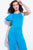 57580 Ruffled Sleeve Jewel Neck Jumpsuit
