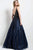 57590 Embellished V-Neckline Sleeveless Evening Gown