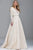 57599 Long Sleeved Embellished Ballgown
